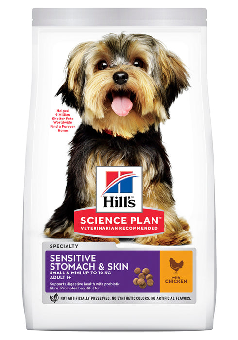 Hills - canine adult sensitivity stomach & skin small & mini chicken 3kg