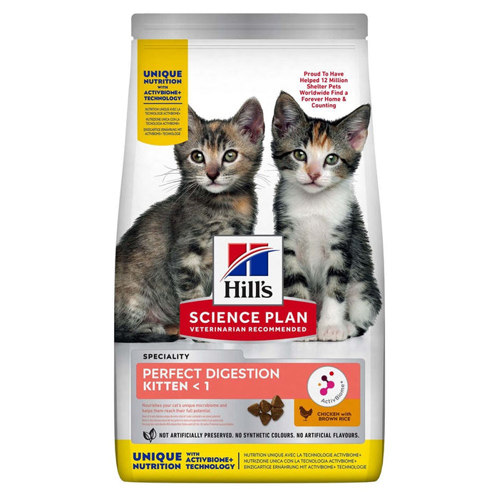 Hills - kitten perfect digestion torrfoder kyckling & brunt ris 7kg