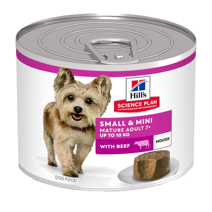 Hills - canine mature adult mousse small & mini beef 12x200g