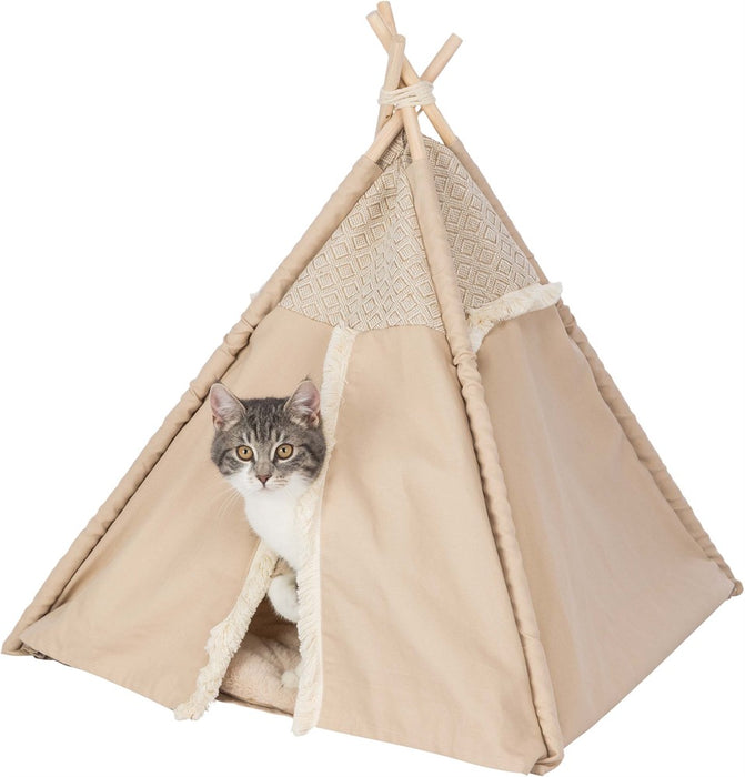 TRIXIE - boho tipi tält beige 55×65×55cm