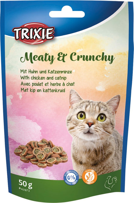 TRIXIE - meaty & crunchy med kyckling & catnip, 50 g