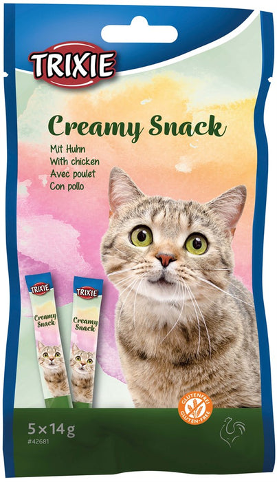 TRIXIE - creamy snacks till katt. med kyckling, 5 × 14 g