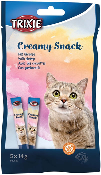 TRIXIE - creamy snacks till katt. med räkor, 5 × 14 g