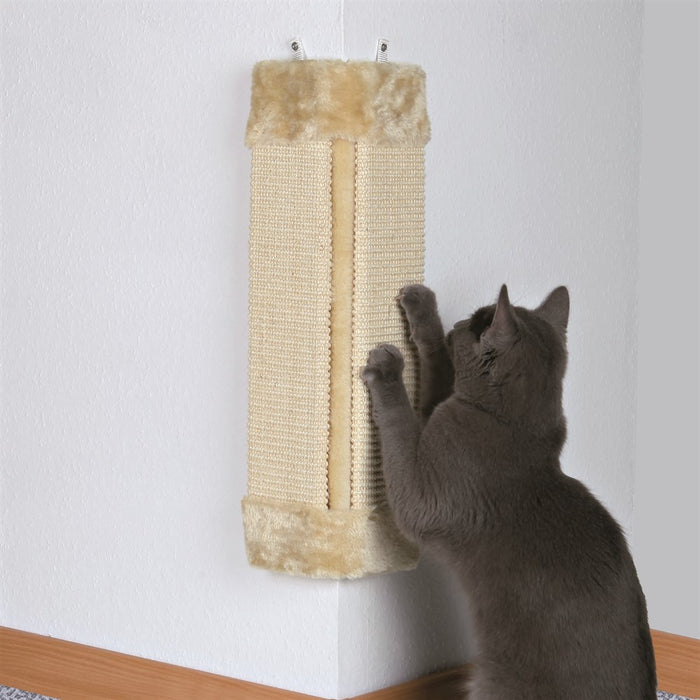 TRIXIE - klösbräda hörn 32x60cm sisal/plysch beige