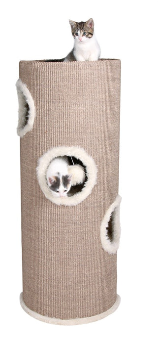 TRIXIE - klösmöbel cat-tower edoardo 4-vån ø40 x h100cm taupe/creme