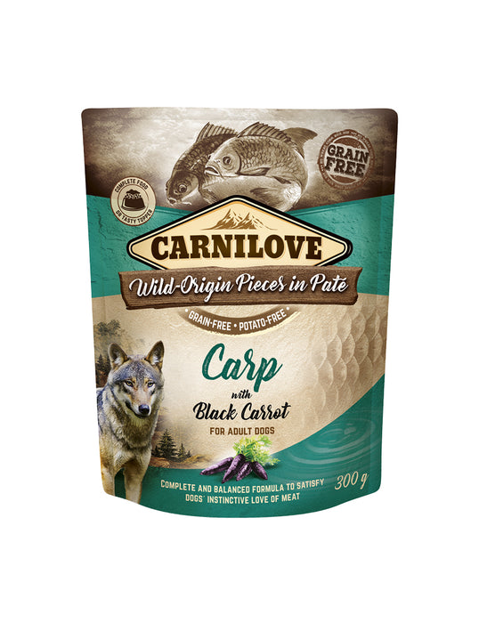 Carnilove - pouch paté carp with black carrot