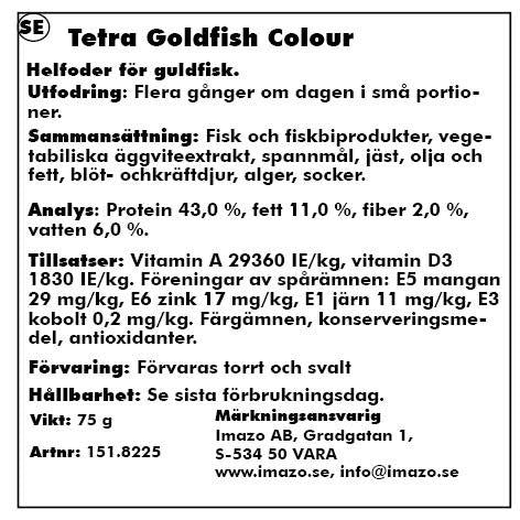 Tetra - goldfish colour 250ml