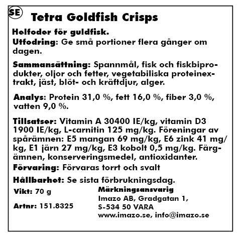 Tetra - goldfish crisps 250ml