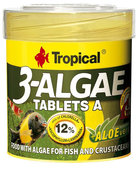 Tropical - 3 algae tablets a 50ml/36gr 80st