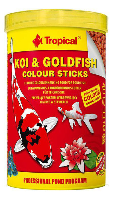 Tropical - koi & goldfish colour sticks 1000ml/85g