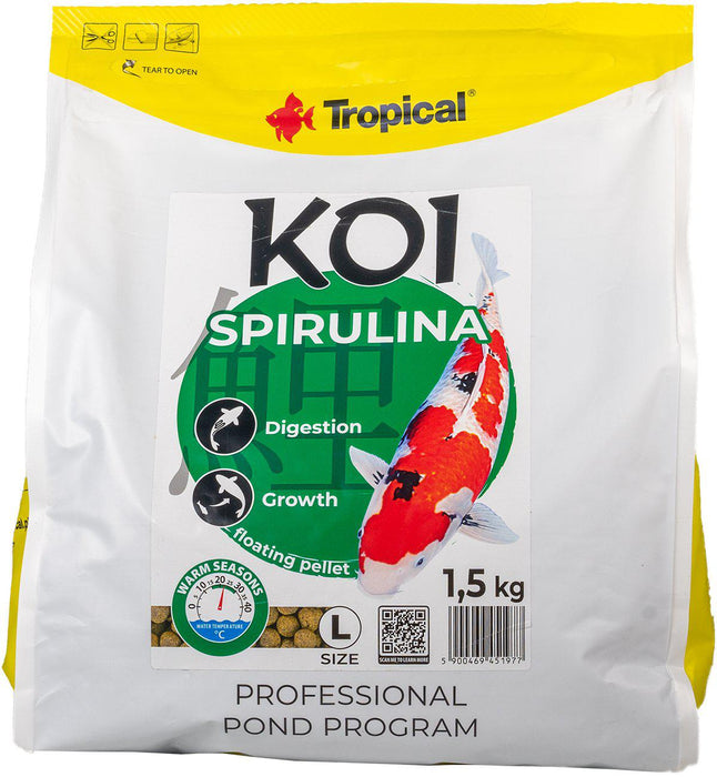 Tropical - new koi spirulina pellet size l 5l/1,5kg