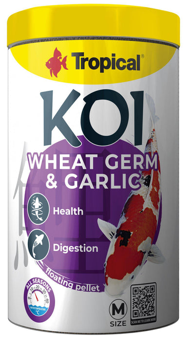 Tropical - new koi wheat germ & garlic pelletsize m 1000ml/320