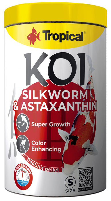 Tropical - new koi silkworm & astaxanthin pellet size s 5l/1,5kg