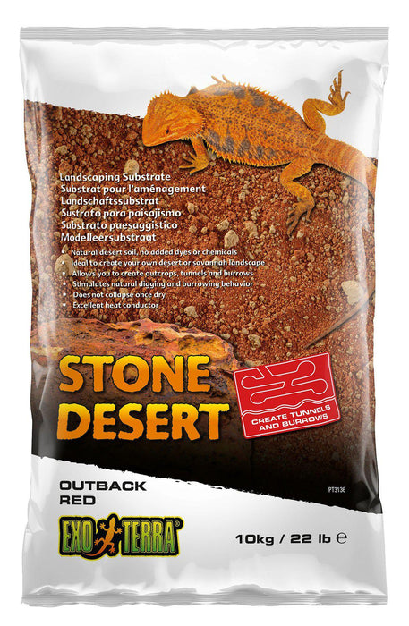 Exoterra - stone dessert röd 10kg grävsubstrat