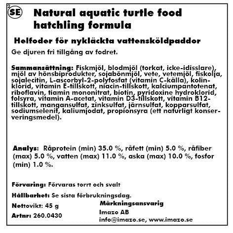 Zoo Med - natural aquatic turtle food 45gr hatchling formula