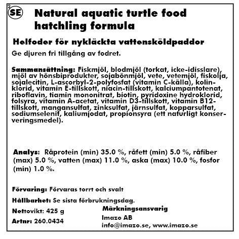 Zoo Med - natural aquatic turtle food 425gr hatchling formula