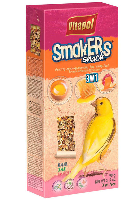 Vitapol - smakers kanarie 3in1 frukt/honung/ägg 85gr