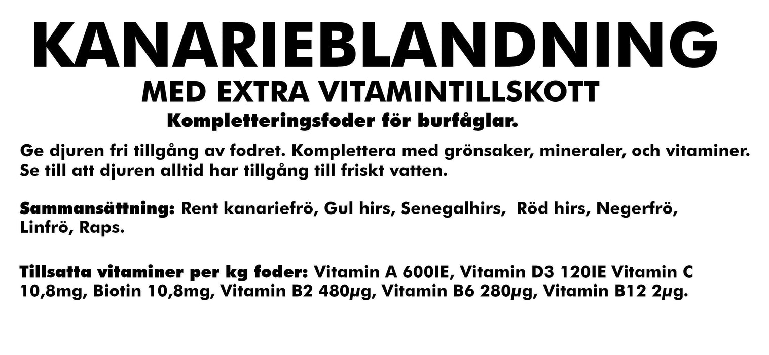 Bello - kanarieblandning vitamintillskott 5kg