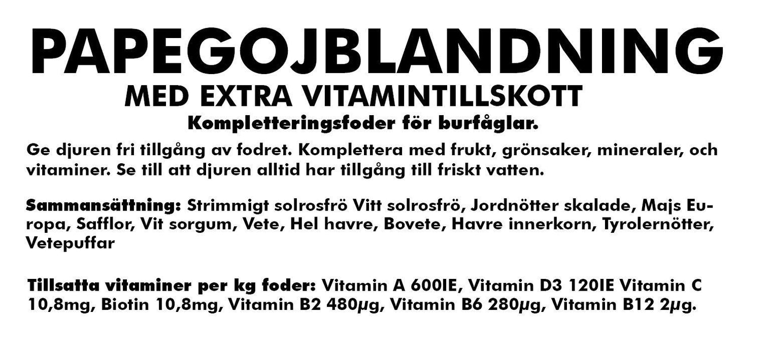 Bello - papegoj blandning vitamintillskott 4kg