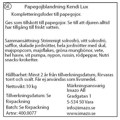 Bello - papegojblandning kendi 15kg