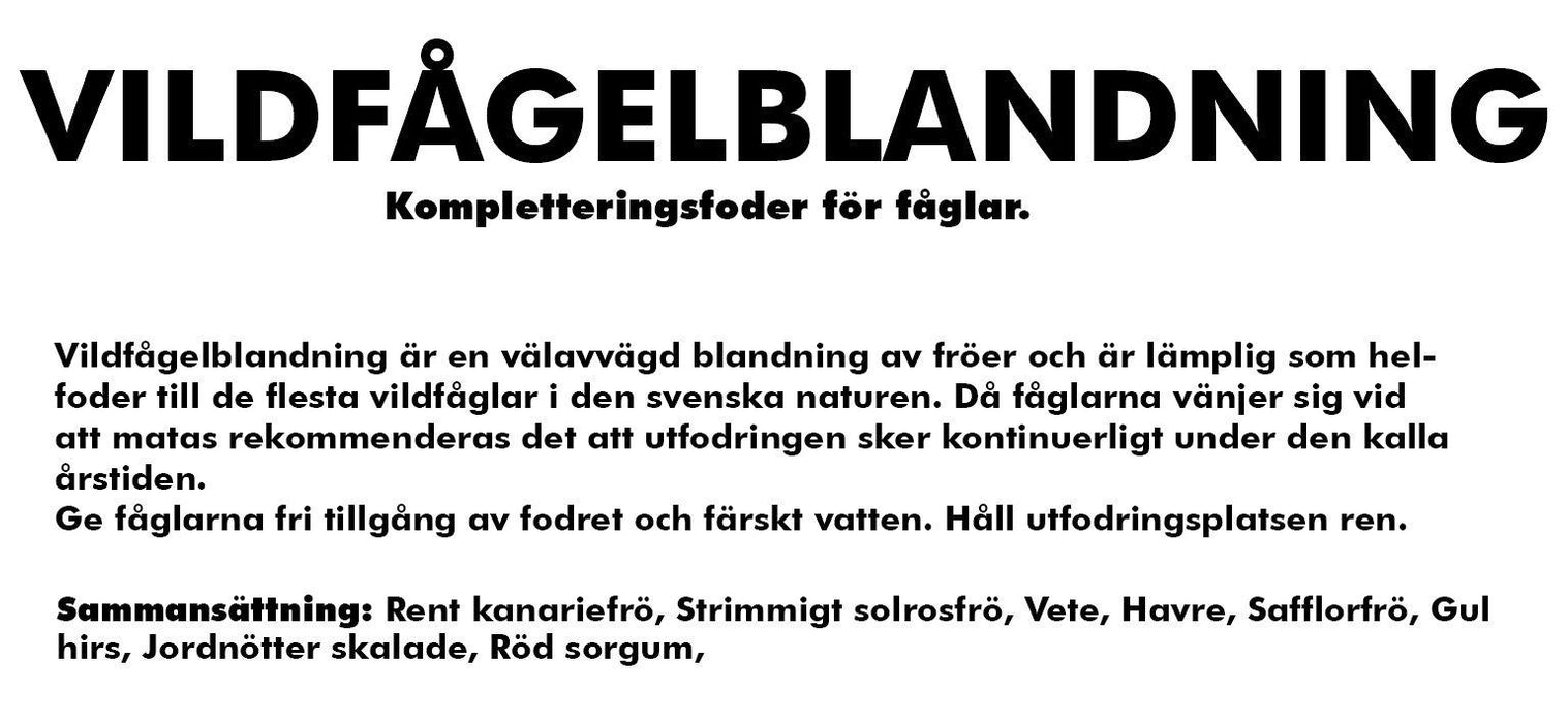 Bello - vildfågelblandning standard 5kg