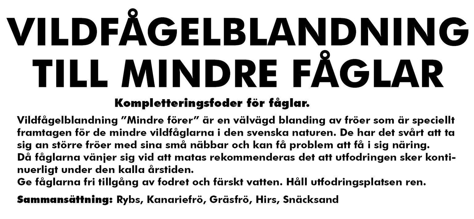 Bello - vildfågelblandning till mindre fåglar 5kg