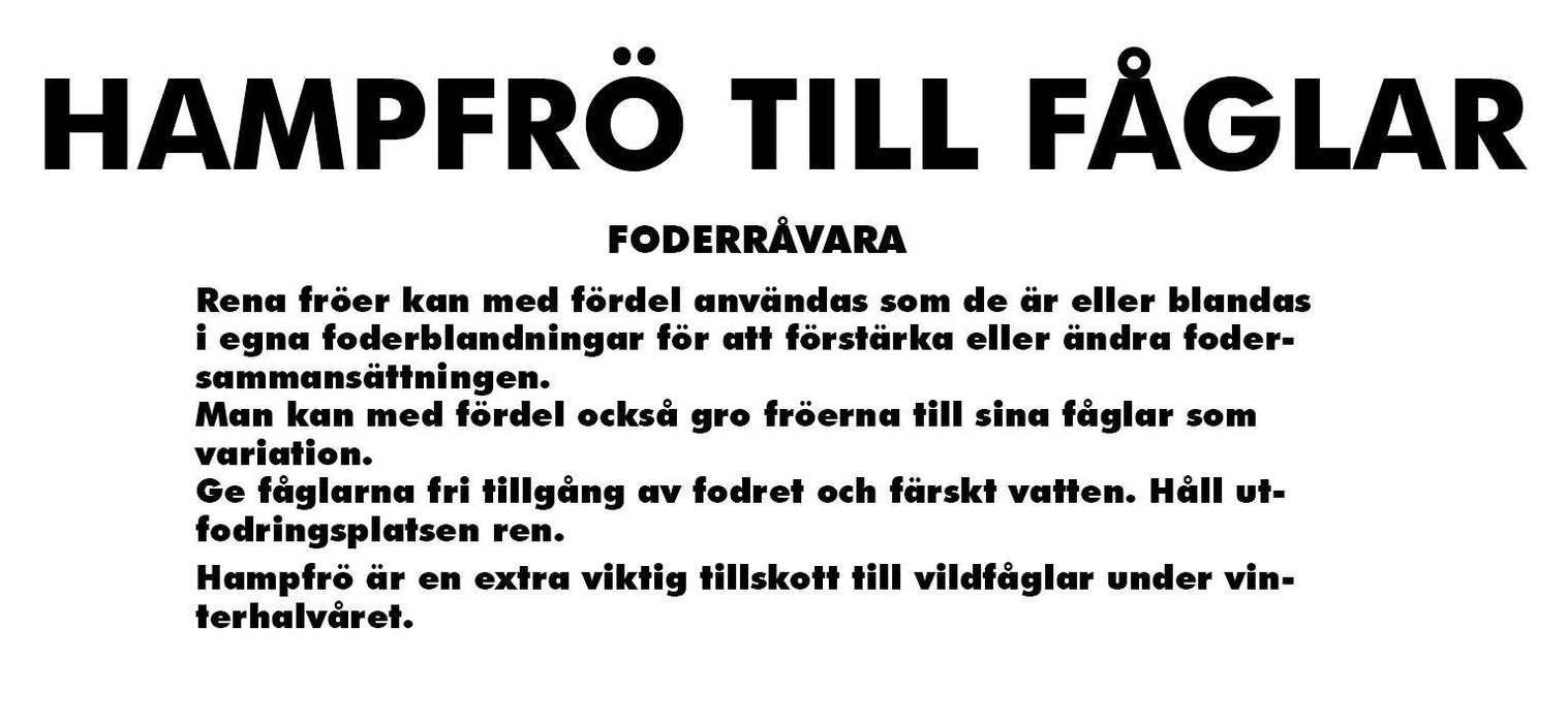 Bello - hampfrö till fåglar20kg