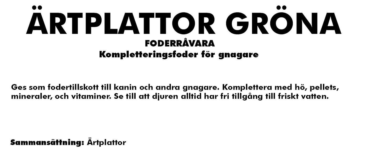 Bello - ärtplattor gröna 20kg