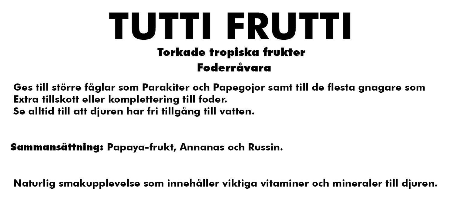 Bello - tuttifrutti torkad 2kg