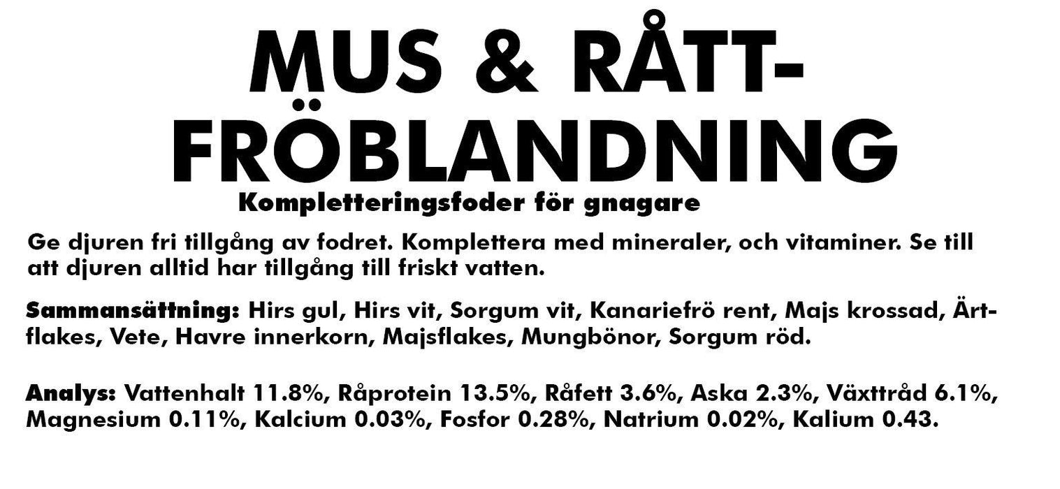 Bello - mus & rått fröblandning 25kg