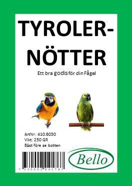 Bello - tyrolernötter 250gr