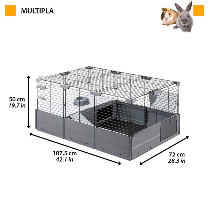 Ferplast - multipla grå 107.5x72x50cm