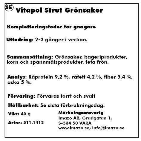 Vitapol - strut grönsaker 40gr