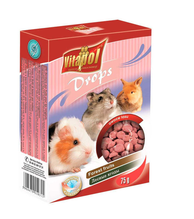 Vitapol - drops gnagare skogsbär 75gr