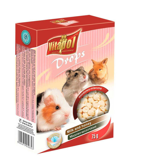 Vitapol - drops gnagare mjölk och honung 75gr