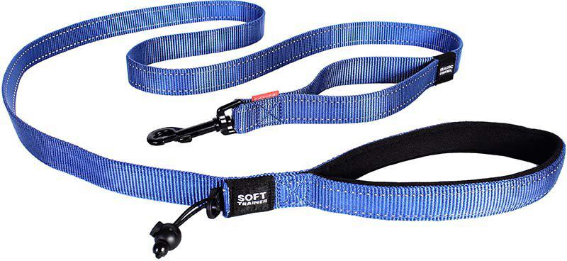 Ezydog - koppel soft trainer blå 25mmx181cm traffic controll