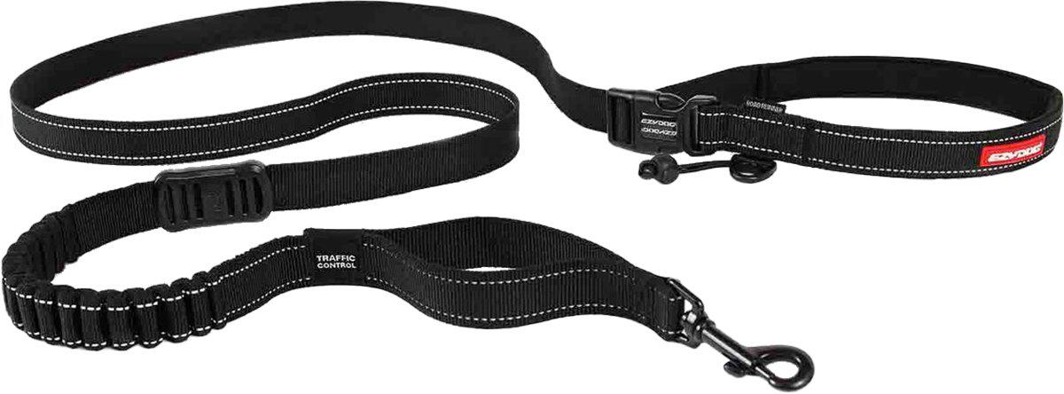 Ezydog - koppel road runner svart 210cm reflex zero shock