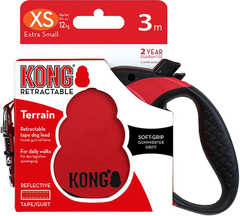 Kong - rullkoppel terrain xs 3m band röd max 12kg