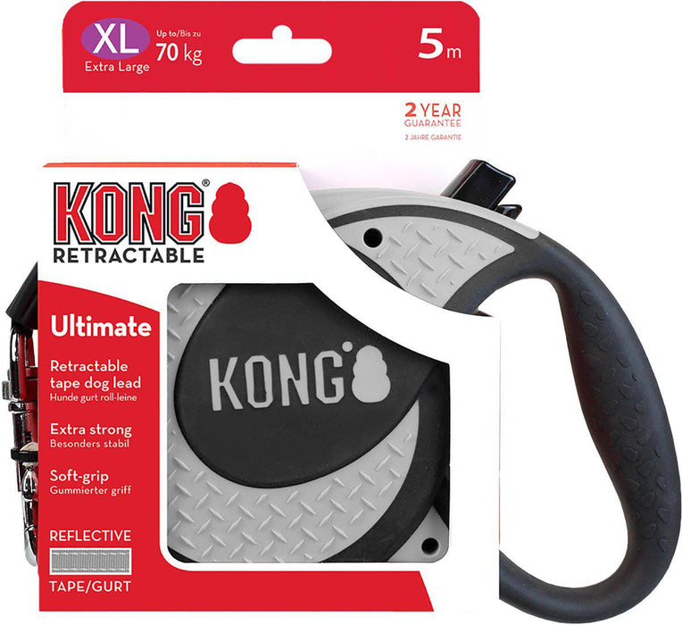 Kong - rullkoppel ultimate xl 5m band gråmax 70kg