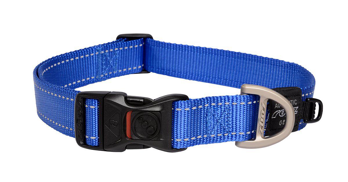 Rogz - halsband utility xl blå 25mm 43-70cm