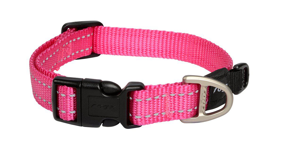 Rogz - halsband utility m rosa 16mm 26-40cm