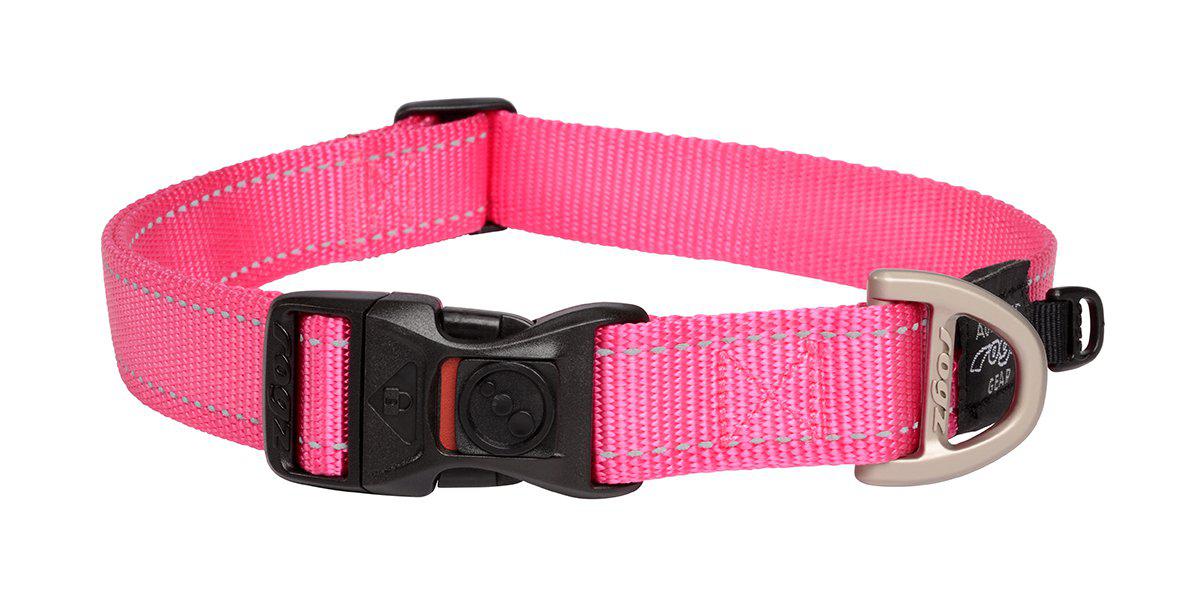 Rogz - halsband utility xl rosa 25mm 43-70cm