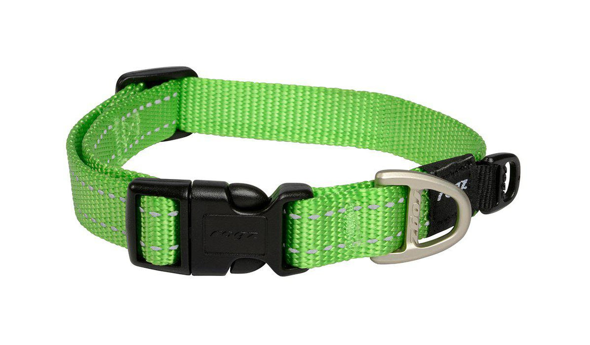 Rogz - halsband utility m lime 16mm 26-40cm