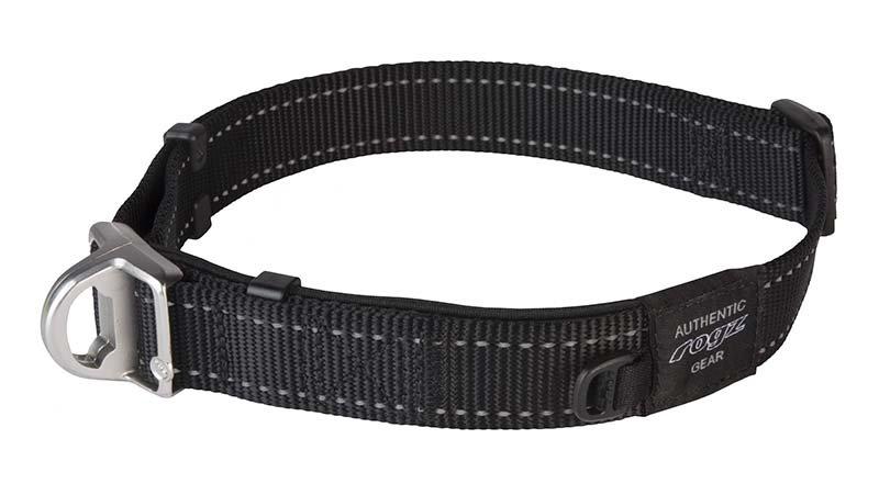 Rogz - safety halsband utility xl svart 25mm 42-66cm