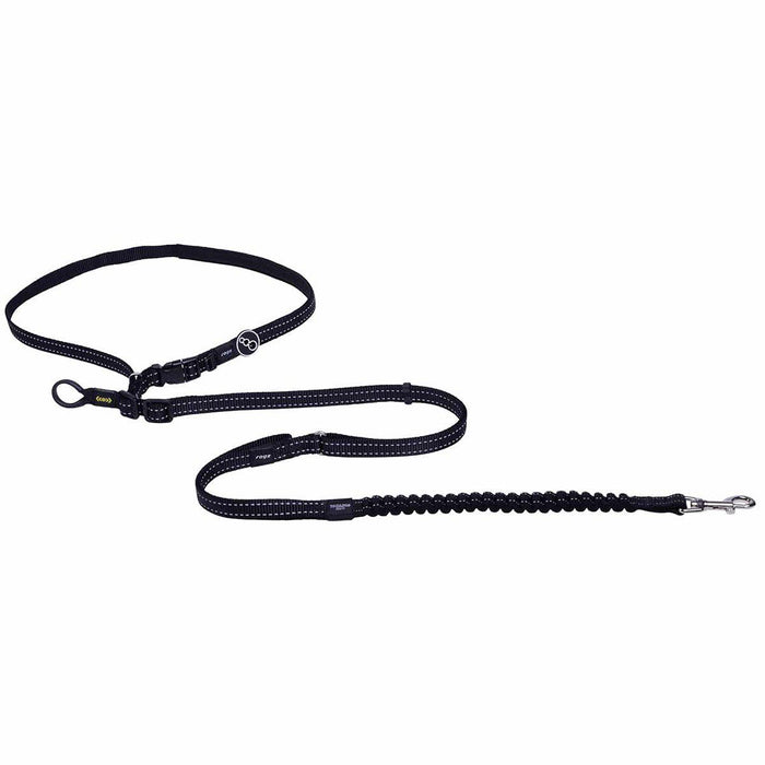 Rogz - utility handsfree lead l black 150-210cm 21-40kg