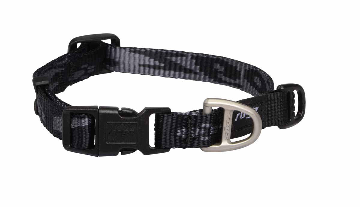 Rogz - alpinist halsband svart 20-31cm