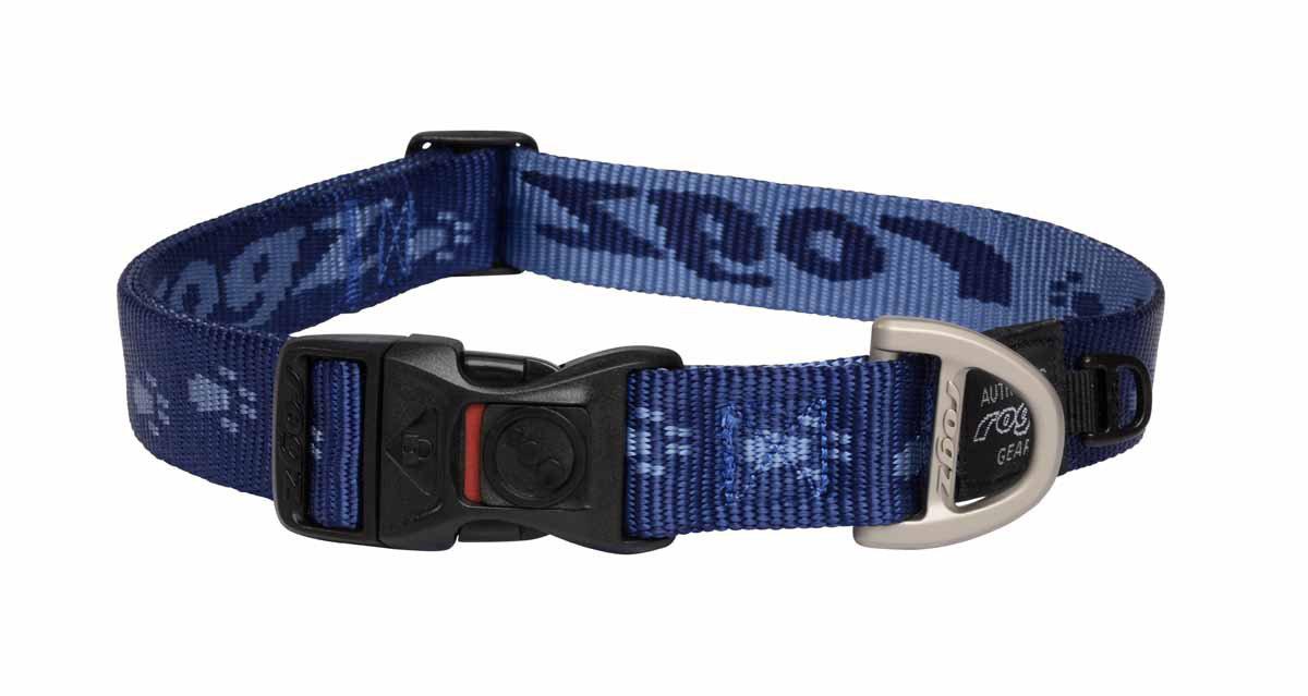 Rogz - alpinist halsband blå 43-70cm