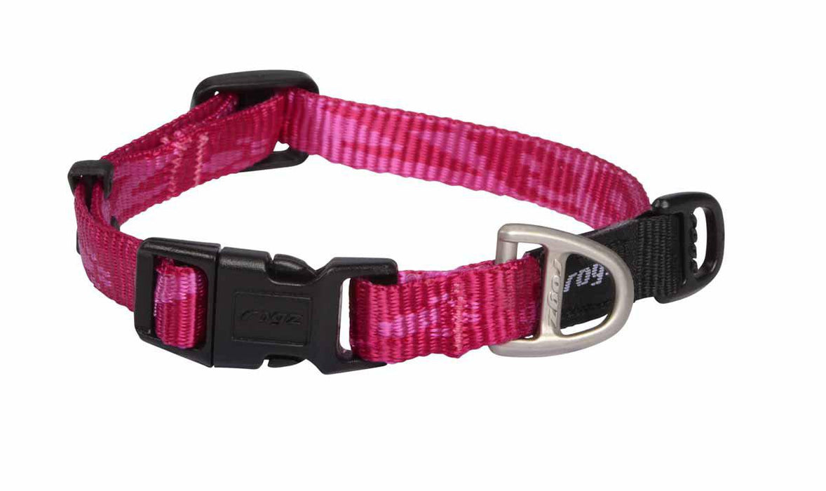 Rogz - alpinist halsband rosa 20-31cm