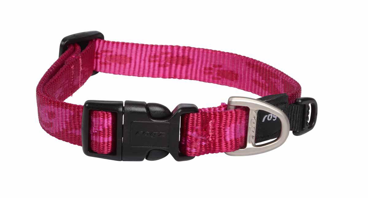 Rogz - alpinist halsband rosa 26-40cm