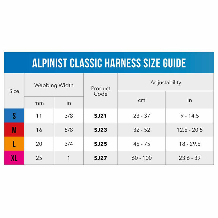 Rogz - alpinist sele blå 32-52cm